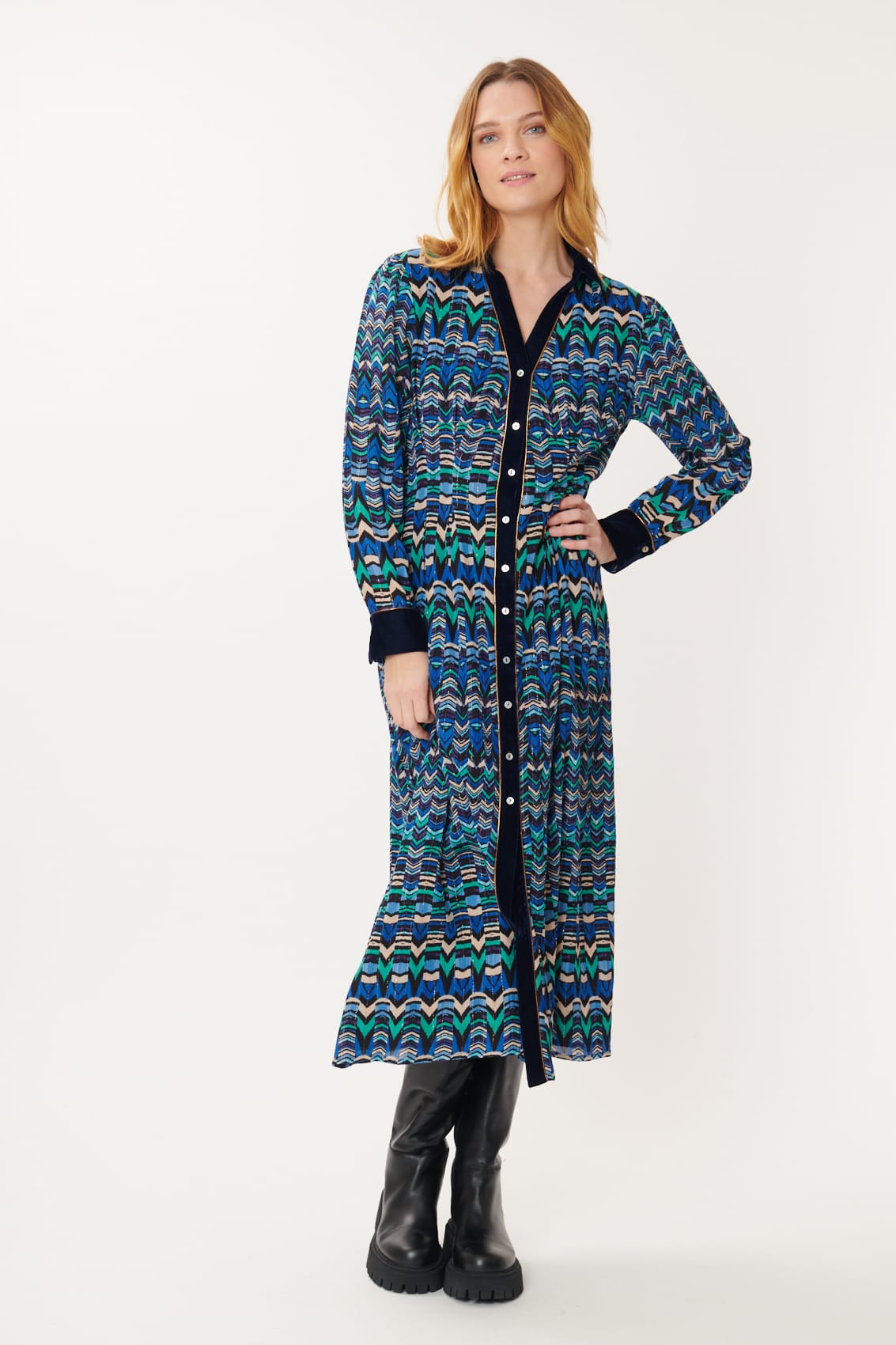 Robe Longue Imprim e Multicolore ADOLIE