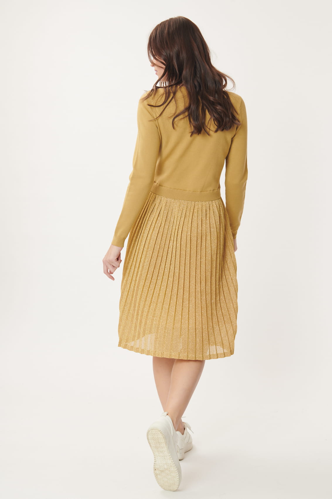 Plain Knit and Lurex Dress GIUSEPPA