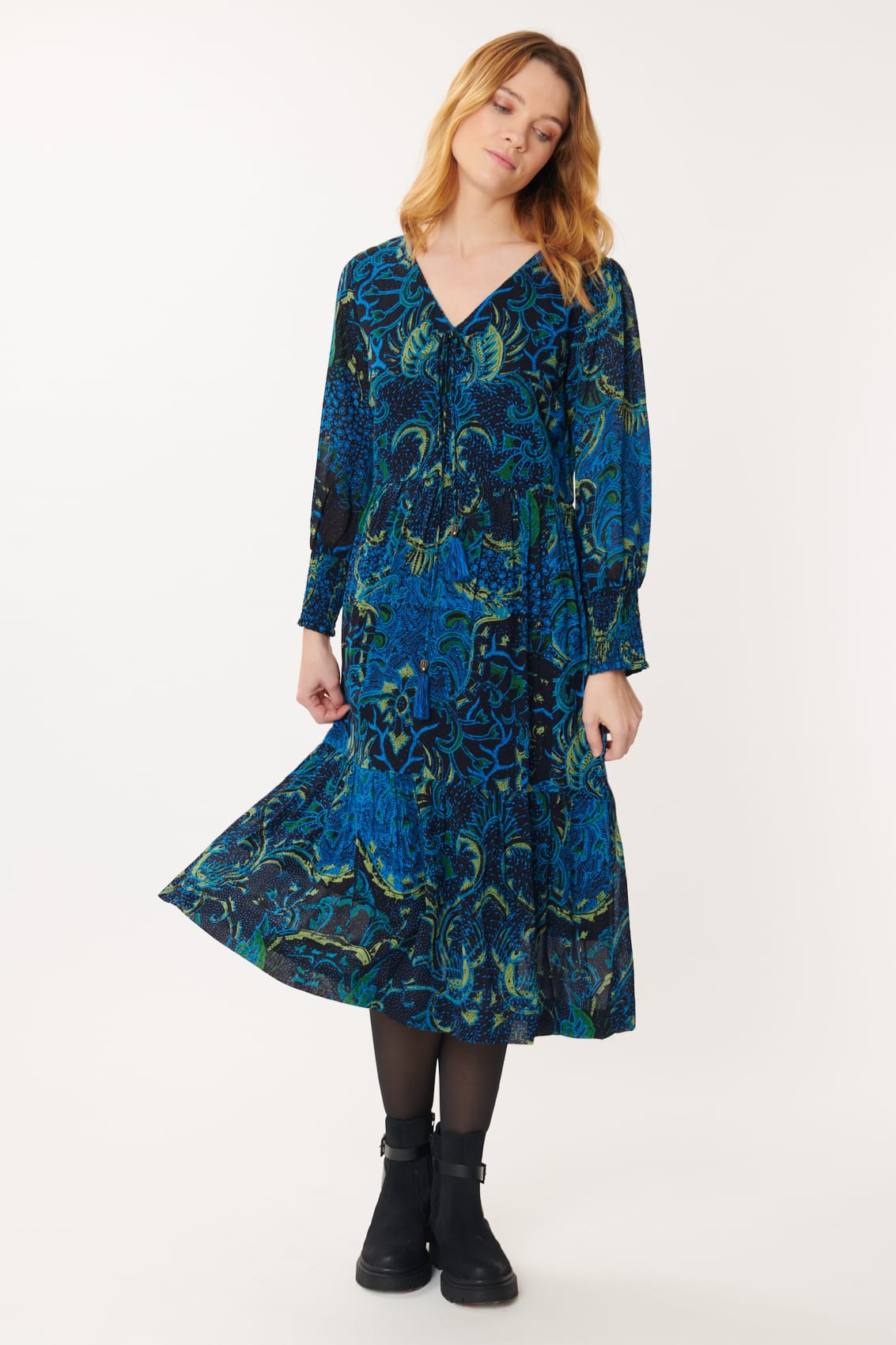 ALBA printed midi dress