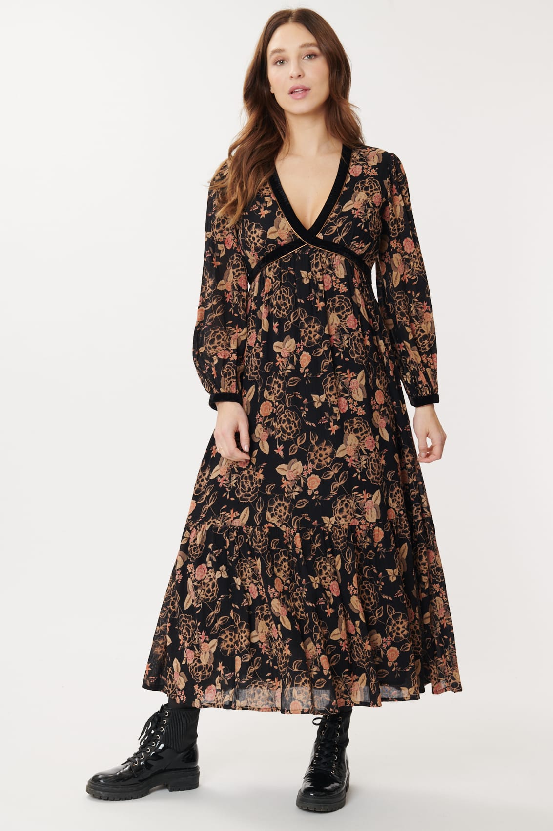 ALFREDA long printed dress